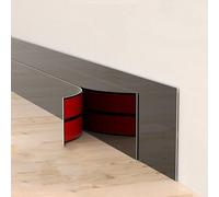 Moulures Murales Autocollantes En Acier Inoxydable, Moulures Murales Noires Effet Miroir, Cadre de Miroir Flexible, Autocollant Mural pour Cheminée Et Décoration D'Intérieur Diy