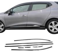 Moulures pour Renault Clio 2012-2019 Chrome Foncé 8x