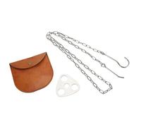 MOUMOUTEN Accessoires de planche de trépied de camping, trépied portable en acier inoxydable, plaque de support, ensemble de chaînes pour camping-car,randonneur, voyage, foyer exté