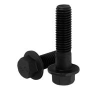 MOUMOUTEN Boulons à tête hexagonale M8*45, Grade 10.9 partiellement filetés, Vis en acier allié noir, Finition boulons à tête hexagonale, Quantité 10 pcs