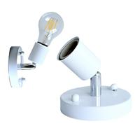 MOUMOUTEN Douille D'ampoule, Support Douille pour Ampoule LED, E27 Moderne Vintage Plafonnier Mur Monté Lampe Douille Douille 180°Rotation Convient pour Cuisine Salle À Manger Couloir(blanche)