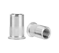 MOUMOUTEN Écrous à Sertir M10 Acier Inoxydable 304 Tête Fraisée 100 Pièces | Industriel Décoratif Surface Moletée Anti-Corrosion Fixation Stable Pour Tôles Métalliques