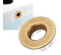 MOUMOUTEN Évier Circulaire de Salle de Bains, Trou Trop-Plein Couverture de Cuisine, Décoration de Rechange Anneau de Salle de Bains (Bronze)