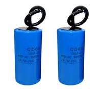 MOUMOUTEN Lot de 2 condensateurs de démarrage CD60, 100 µF/450 V, 100 x 50 mm (3,94 x 1,97 po), condensateurs ronds à 2 fils pour compresseur d'air, machine à laver et pompe