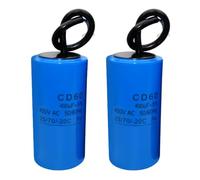 MOUMOUTEN Lot de 2 condensateurs de démarrage CD60, 400 µF/450 V, 100 x 50 mm (3,94 x 1,97 po), condensateurs ronds à 2 fils pour compresseur d'air, machine à laver et pompe