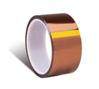 MOUMOUTEN Lot de 2 rouleaux de ruban polyimide haute température 60 mm x 33 m Marron Rouge, tissu isolant, ruban de presse à sublimation thermique en vinyle pour la protection des circuits
