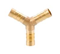 MOUMOUTEN Raccord cannelé en laiton, adaptateur de raccord union à 3 voies en forme de Y, connecteur adaptateur de raccord de tuyau pour air, eau, huile (10 mm)