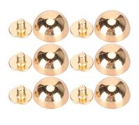 MOUMOUTEN Rivet Cuir, 30 Pcs Sac À Main Pieds Goujons Or 12mm Champignon Vis À Tête Ronde Dôme DIY Stud Boutons pour Bricolage Artisanat, Réparation Chaussures