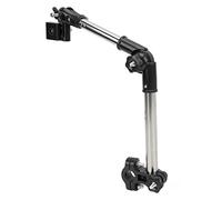 MOUMOUTEN Support de Parapluie, Supports de Parapluie de Vélo en Acier Inoxydable, Support de Parapluie d'Ombrage de Poussette Extérieure Pivotant à 360 Degrés pour Chariot de Vélo Fauteuil(Le Noir)
