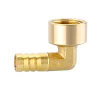 MOUMOUTEN Tuyau en laiton 1/2" coude 90 degrés L à angle droit, filetage intérieur barb Splicer Mender Joiner raccord de tuyau adaptateur pour air, eau, huile (12 mm)