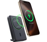 Moun-Nomos Qi2 Magsafe Batterie Externe,15w Power Bank Magnétique Pour Iphone 16/15/14/13,Powerbank 45w Usb-C Charge Rapide,10000mah Batterie Pliable Avec Indicateur,Petit Mais Puissant,Noir