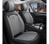 MounSgk Housses de siège de voiture en cuir pour Audi Q3 F3 Q3 Advance/S Line 2018 2019 2020 2021 2022 2023 - Noir et gris