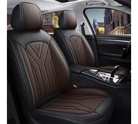 MounSgk Housses de siège de voiture pour H-yund-ai Tucson 2021-2023 - Housse de protection de siège avant et arrière en cuir - Café noir