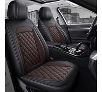 MounSgk Housses de siège de voiture pour Toyota Corolla Cross Fj Land Cruiser Previa Camry Urban Cruiser en cuir imperméable 5 places qui protège la housse de siège, café