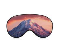 Mount at Sunset Masque pour les yeux pour homme et femme, respirant et réglable, masque de sommeil ultra doux, bandeau de voyage léger pour avion, sieste, sommeil nocturne