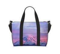 Mount at Sunset Sac de gym pour femme, sac de week-end, sac à bandoulière pour articles personnels, sac à bandoulière pour homme et femme, taille unique, Noir , Taille unique