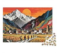 Mount Everest Puzzles 1000 Piece Papier recyclé Xizang Puzzle for Garçons et Filles Ages 6 Years Up Jeu éducatif Challenge Amusant Jeu Familial 52x38cm/1000pcs