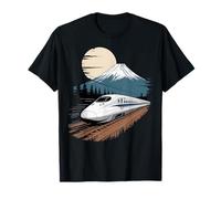 Mount Fuji Bullet Train Shinkansen Japan View T-Shirt