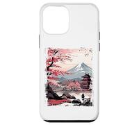 Mount Fuji Cherry Blossoms Geisha Japanese Garden Japan Art Coque pour iPhone 12 mini