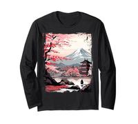 Mount Fuji Cherry Blossoms Geisha Japanese Garden Japan Art Manche Longue