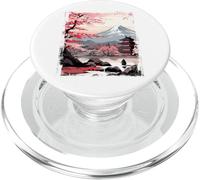 Mount Fuji Cherry Blossoms Geisha Japanese Garden Japan Art PopSockets PopGrip pour MagSafe