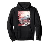 Mount Fuji Cherry Blossoms Geisha Japanese Garden Japan Art Sweat à Capuche