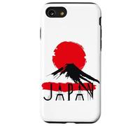 Mount Fuji Japan Design - T-Shirt esthétique Minimaliste Soleil Rouge Coque pour iPhone SE (2020) / 7/8