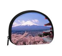Mount Fuji Japan Mini porte-monnaie avec fermeture éclair pour pièces de monnaie, clés et petits objets