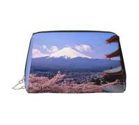 Mount Fuji Japan Organiseur de maquillage portable pour femme, doré, Taille unique, Trousse de toilette