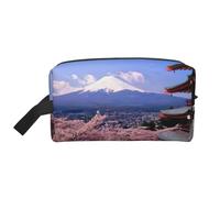 Mount Fuji Japan Print Sac de rangement - Grande trousse de maquillage de voyage, pochette portable pour articles de toilette, accessoires, blanc, Taille unique