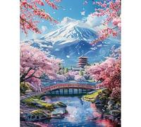 Mount Fuji Kit de peinture par numéros sur toile 40 x 50 cm sans cadre