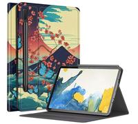 Mount Fuji Sakura Étui papillon pour Samsung Galaxy Tab S9 FE 5G 11,9"/Galaxy Tab S9 11" 2023, plusieurs angles de vue avec porte-stylo, mise en veille/réveil automatique pour Galaxy Tab S9 FE