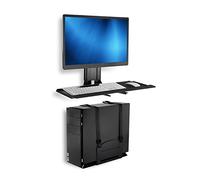 Mount-It! Support Mural pour Moniteur et Clavier avec Support pour processeur, Plateau de Clavier VESA réglable en Hauteur, Plate-Forme de 25 Pouces de Large avec Tapis de Souris (MI-7919)