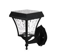 Mount Modern Outdoor Wall Sconce Led Black Simple Square Solar Wall Lamp Outdoor Ip55 Waterproof Acrylic Lampshade Wall Lights Garden Villa Wall Mount Sconces Lighting Fixture, Warm Light/White Light