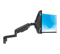 MOUNT PRO Support mural pour écrans plats et incurvés ultra larges de 55,9 à 124,5 cm, bras mural unique résistant pouvant supporter jusqu'à 20 kg, support mural réglable à mouvement complet, support