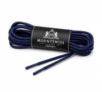Mount Swiss lacets ronds cirés coton bleu marine diamètre 2 mm 75 cm résistants déperlants élégants fins chaussures cuir ville bottes boots baskets homme femme durable solide imperméable