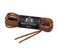 Mount Swiss lacets ronds cirés coton gingembre diamètre 2 mm 60 cm résistants déperlants élégants fins chaussures cuir ville bottes boots baskets homme femme durable solide imperméable