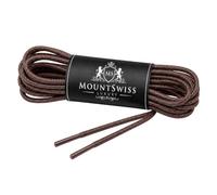 Mount Swiss lacets ronds cirés coton marron diamètre 3 mm 90 cm résistants déperlants élégants fins chaussures cuir ville bottes boots baskets homme femme durable solide imperméable