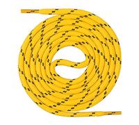 Mount Swiss Lacets ronds jaune et noir 190 cm - 4,5 mm épais - robustes sans nœud - chaussures sécurité, bottes, randonnée, trekking, travail - embouts anti-effilochage - usage pro