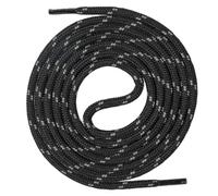 Mount Swiss Lacets ronds noir et gris 110 cm - 4,5 mm épais - robustes sans nœud - chaussures sécurité, bottes, randonnée, trekking, travail - embouts anti-effilochage - usage pro