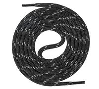 Mount Swiss Lacets ronds noir et gris 90 cm - 4,5 mm épais - robustes sans nœud - chaussures sécurité, bottes, randonnée, trekking, travail - embouts anti-effilochage - usage pro
