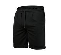 Mount Swiss Short de loisirs Tessin pour homme - Pantalon de survêtement court pour homme - Short de sport pour homme - Couleurs classiques, Noir , 5XL