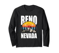 Mountain Adventure Retro Forest Pins Trees Reno Nevada Manche Longue