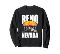 Mountain Adventure Retro Forest Pins Trees Reno Nevada Sweatshirt