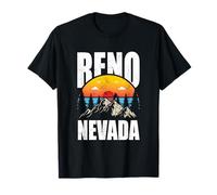 Mountain Adventure Retro Forest Pins Trees Reno Nevada T-Shirt