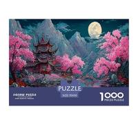 Mountain and River Flowers_ Puzzle 1000 Pièces Cadeau Unique Jeu Éducatif Challenge Toy À De Qualité Supérieure Peinture Art pour Adultes Et Enfants À Partir De 14 Ans 70x50cm/1000pcs