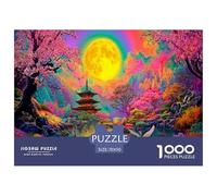 Mountain and River Flowers Puzzles 1000 Pieces Cadeau Unique Jeu Éducatif Défi Jouet À De Qualité Supérieure Peinture Art pour Adultes Enfants 70x50cm/1000pcs