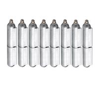 MOUNTAIN_ARK Lot de 8 charnières en aluminium soudées de 11,4 x 1,9 cm avec Zerk de graisse, charnières soudées pour porte de remorque, portail