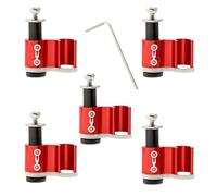 Mountain Bike Brake Cable Guides | Aluminum Alloy Stainless Steel 2.15x2x0.56x0.5cm | Frame Line Routing Tool Accessory | 5-Pack Housing Hose Guides With Wrench | Cycling Gear Maintenance Component