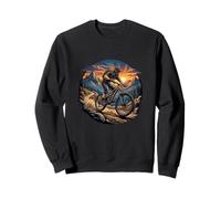 Mountain Bike Sunset Sac à Dos Montagnes Nature Sweatshirt